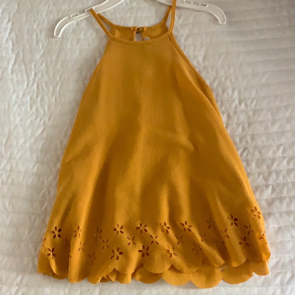yellow halter tank